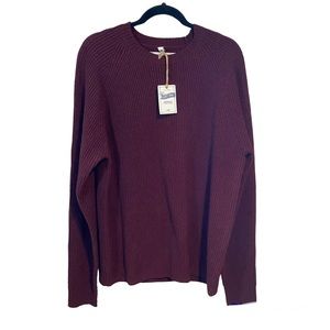 Schott Bros. Ribbed Knit Crew Neck Wool Blend Men’s Sweater NWT Sz L (BK)